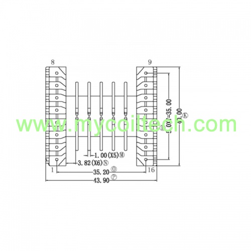 ER40 Horizontal Bobbin 16Pins