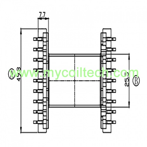 EE70 Horizontal  coil former